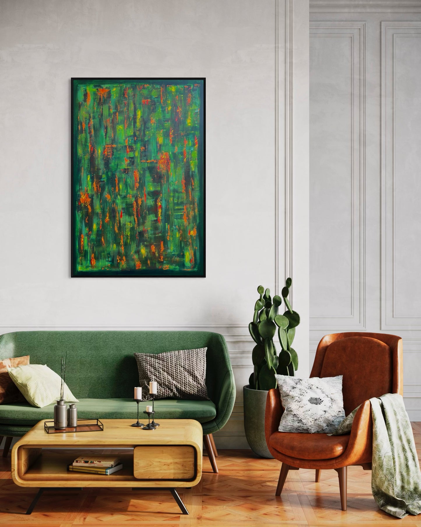Emerald Sparks - 80x120cm