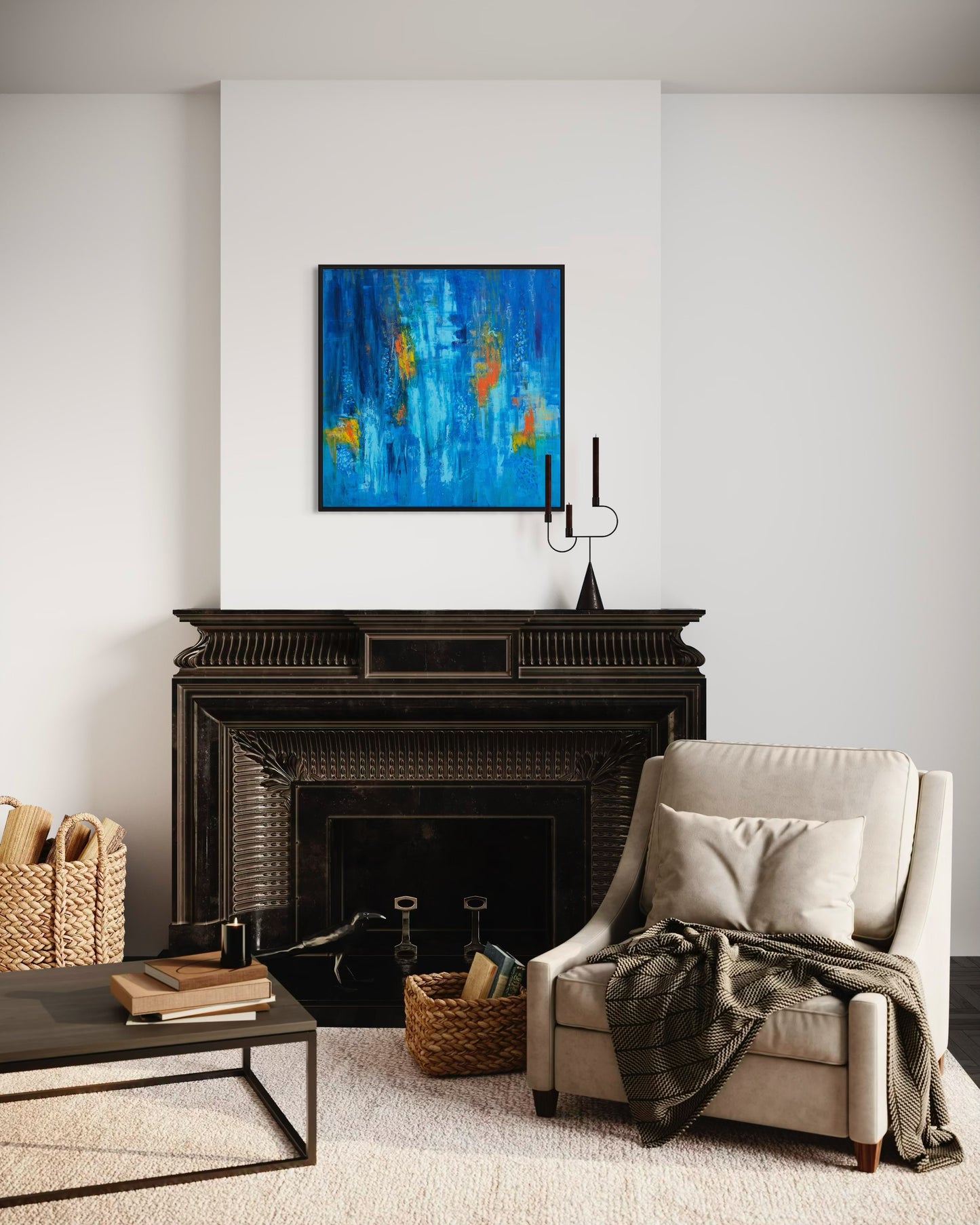 Abyss and Ember – 80×80cm