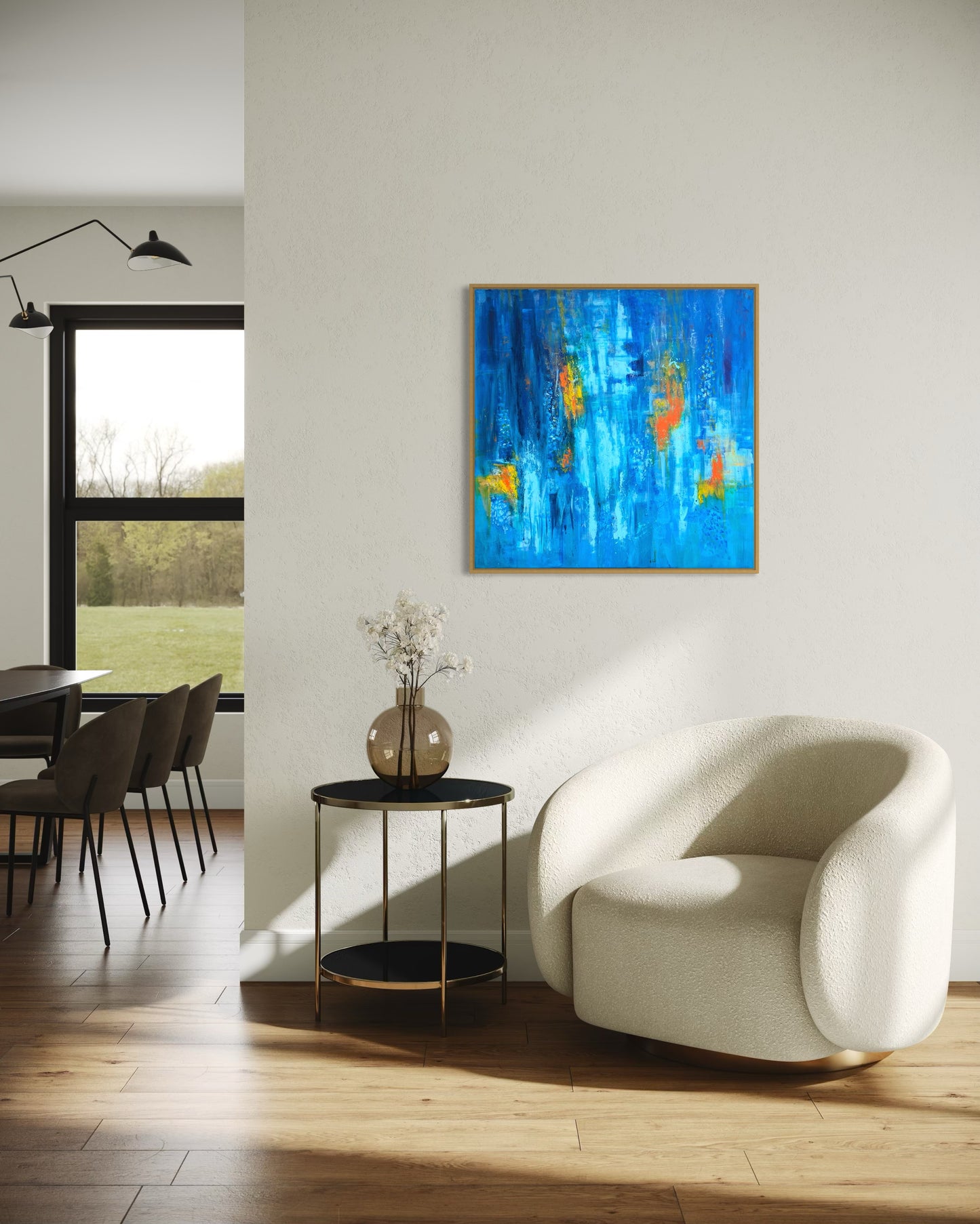 Abyss and Ember – 80×80cm
