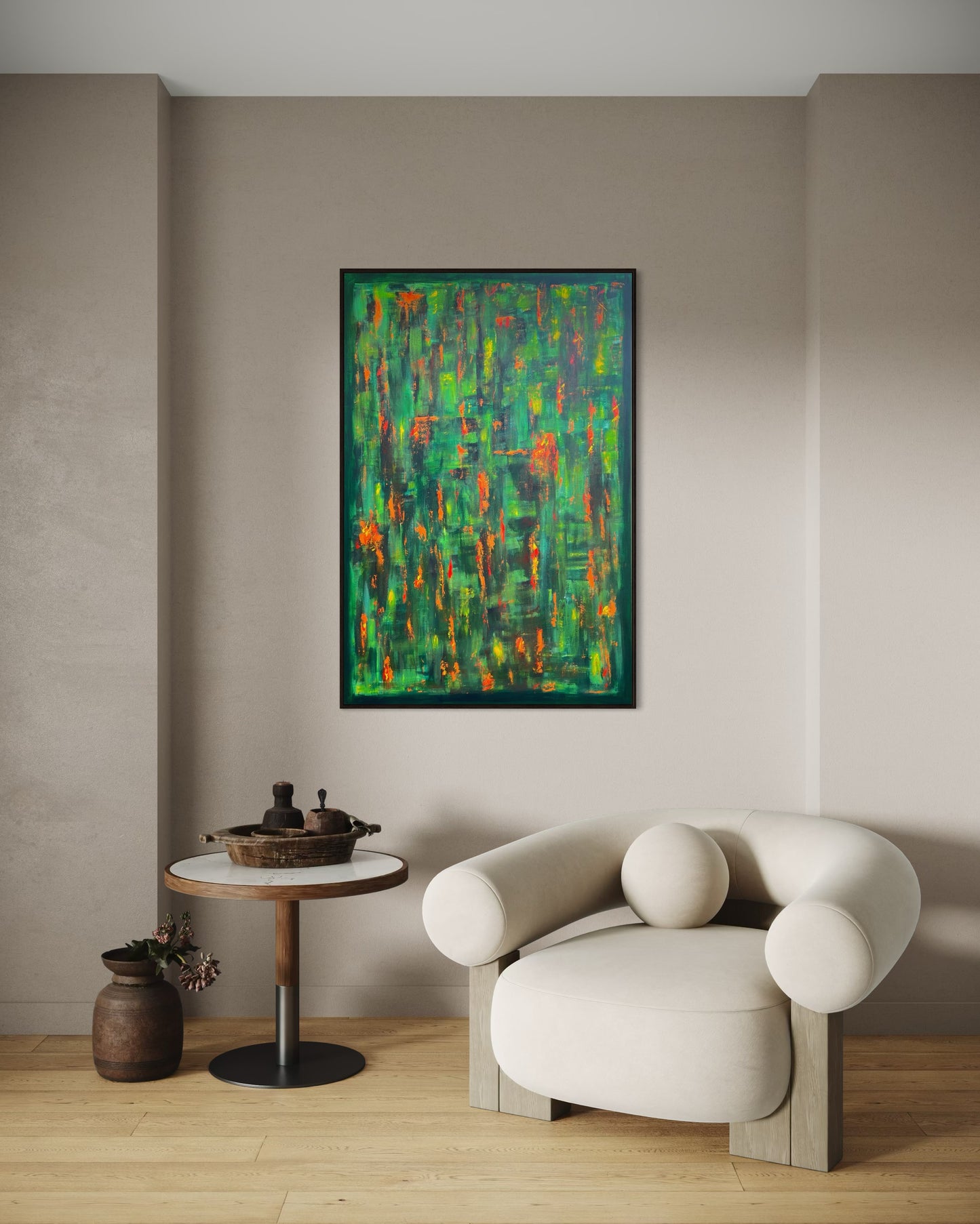 Emerald Sparks - 80x120cm