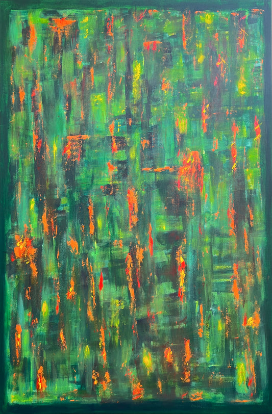 Emerald Sparks - 80x120cm