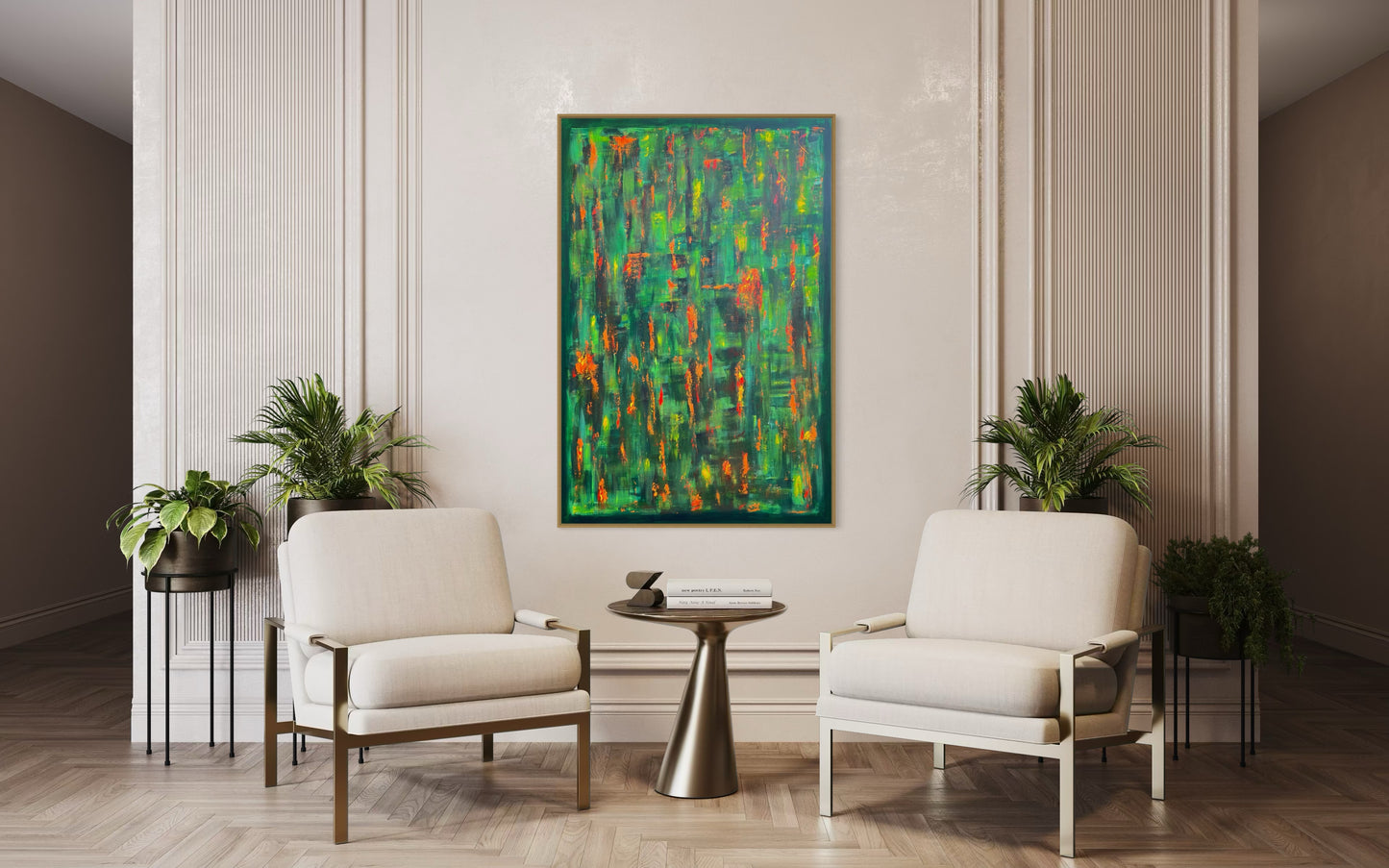 Emerald Sparks - 80x120cm