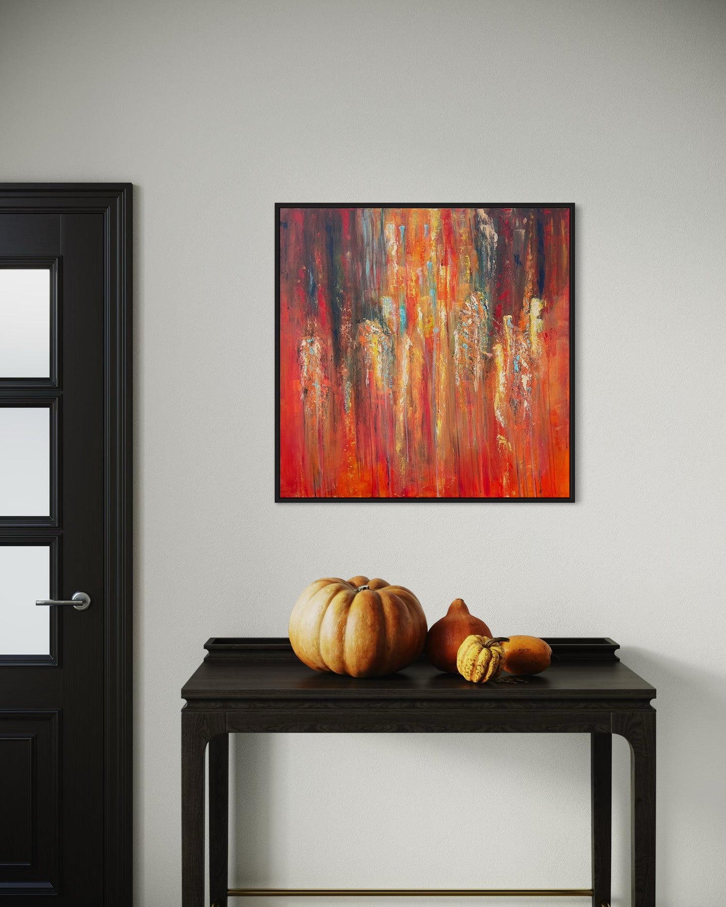 Elemental Clash – 80× 80cm